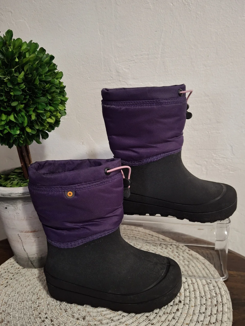 Kid's Bogs Purple Winter Snow Shell Boots